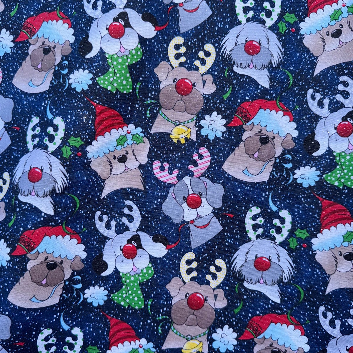 Christmas Reindeer Puppies Scrub Top ๐ถ๐