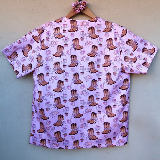 Cowgirl Scrub Top π (M only)