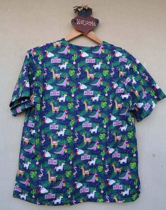 Christmas Ornaments Scrub Top π (L only)