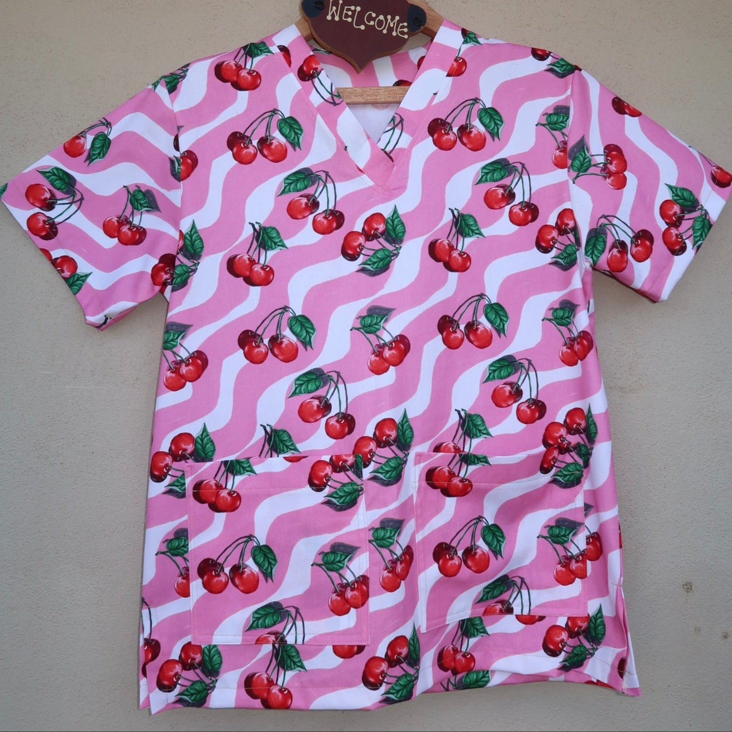 Cherry Scrub Top ๐