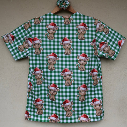 Green Gingham Highland Scrub Top π
πΌπ