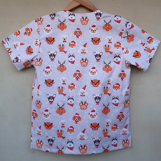 Festive Doggo's Scrub Top π