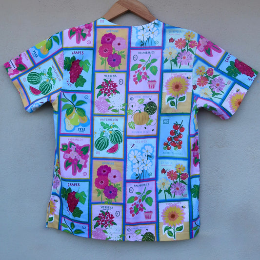Seed & Bloom Scrub Top 🌻🍇🍉