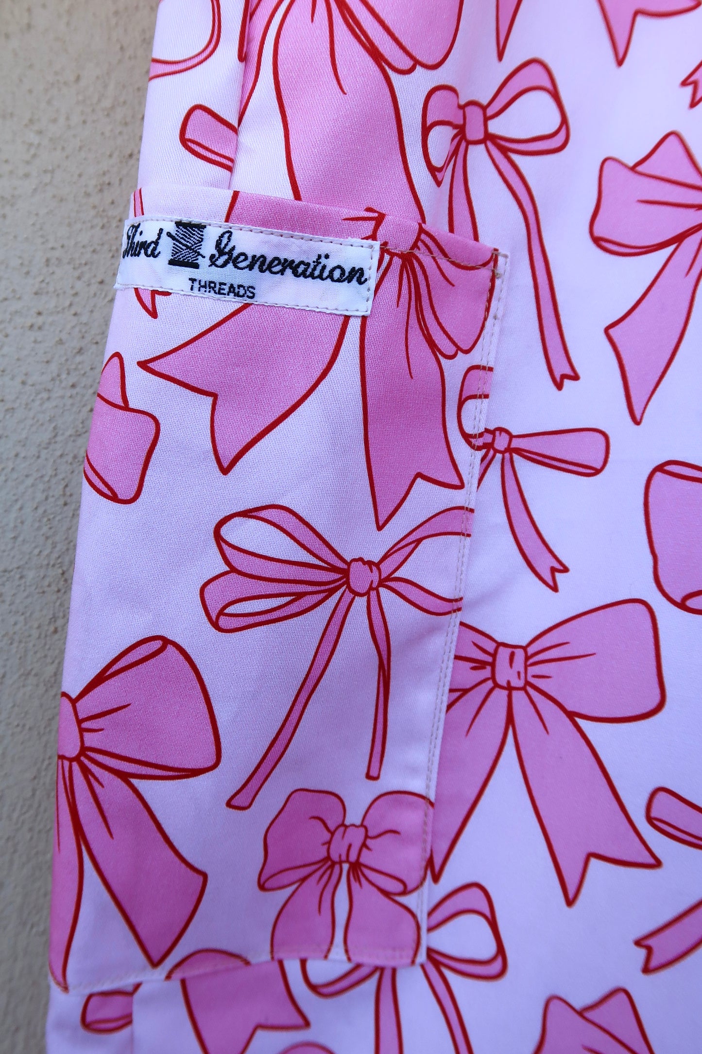 Pink Bow Scrub Pant ๐