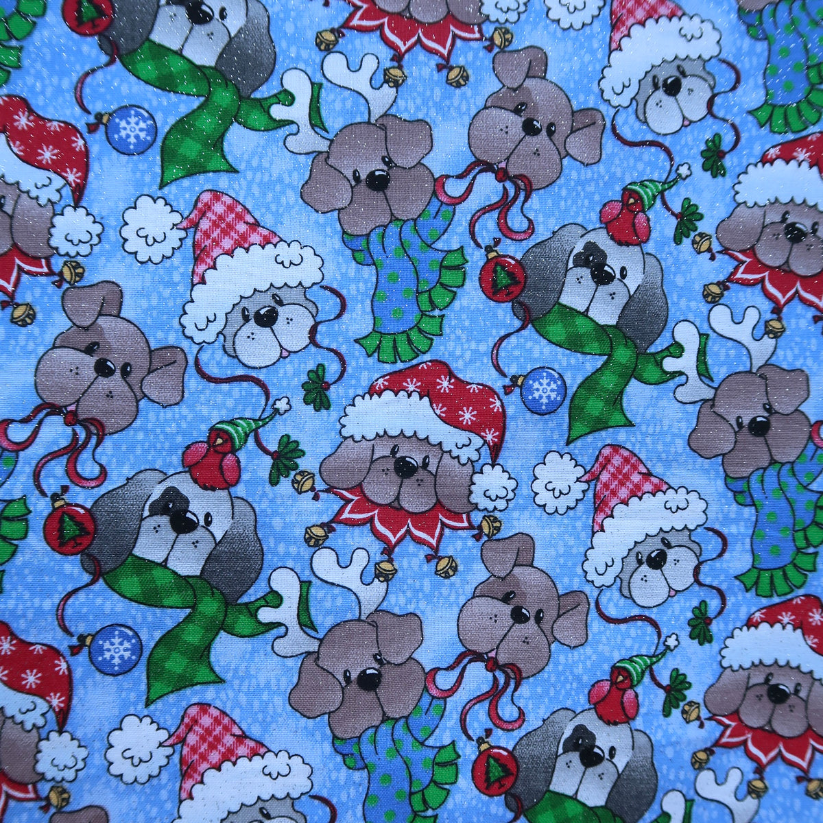 Sparkly Puppies Scrub Top 🎄