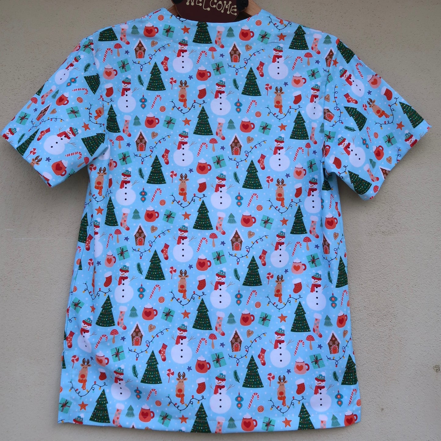 Snowman Christmas Scrub Top โ๏ธโ๏ธ๐