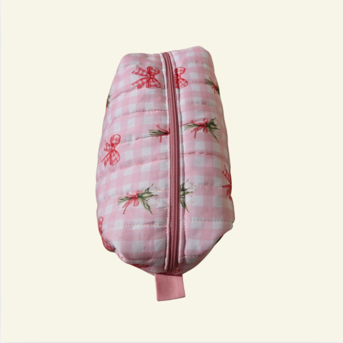 L Bag - Gingham Tulips