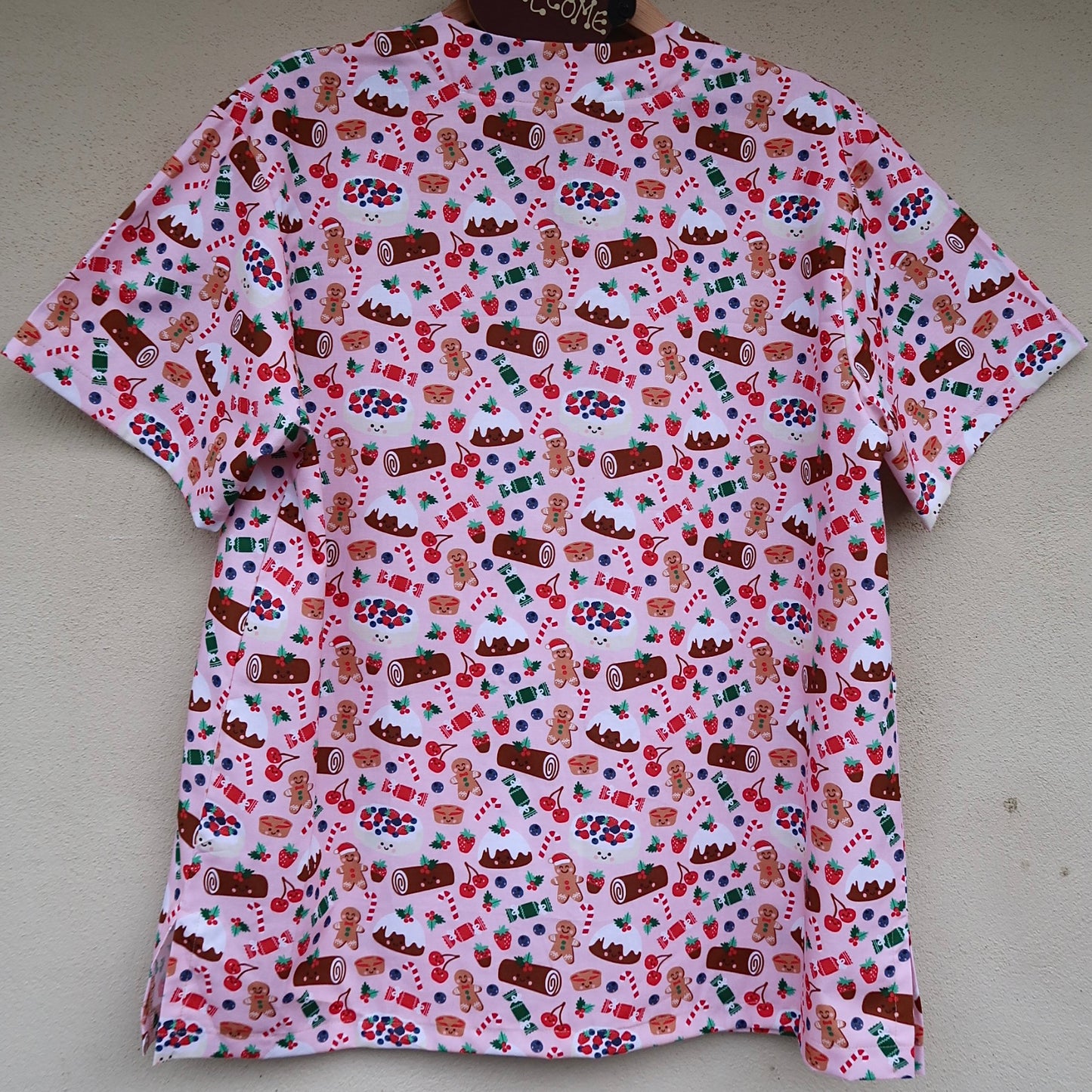 Christmas Desserts Scrub Top 🍒🎄🫐
