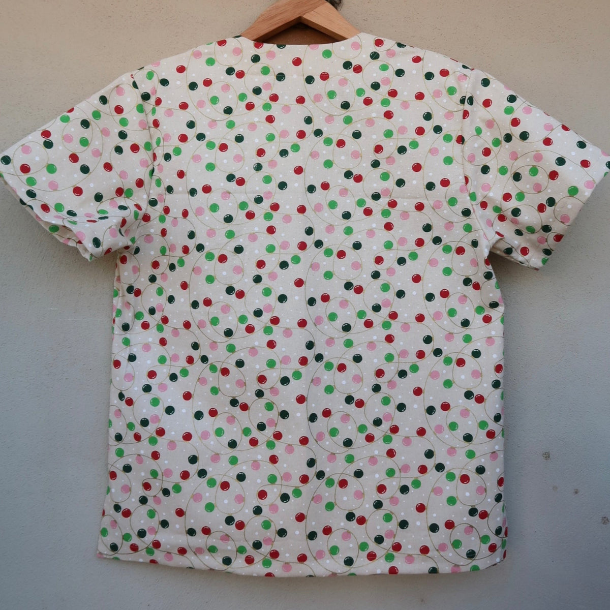 Christmas Bauble Lights Scrub Top 🎄