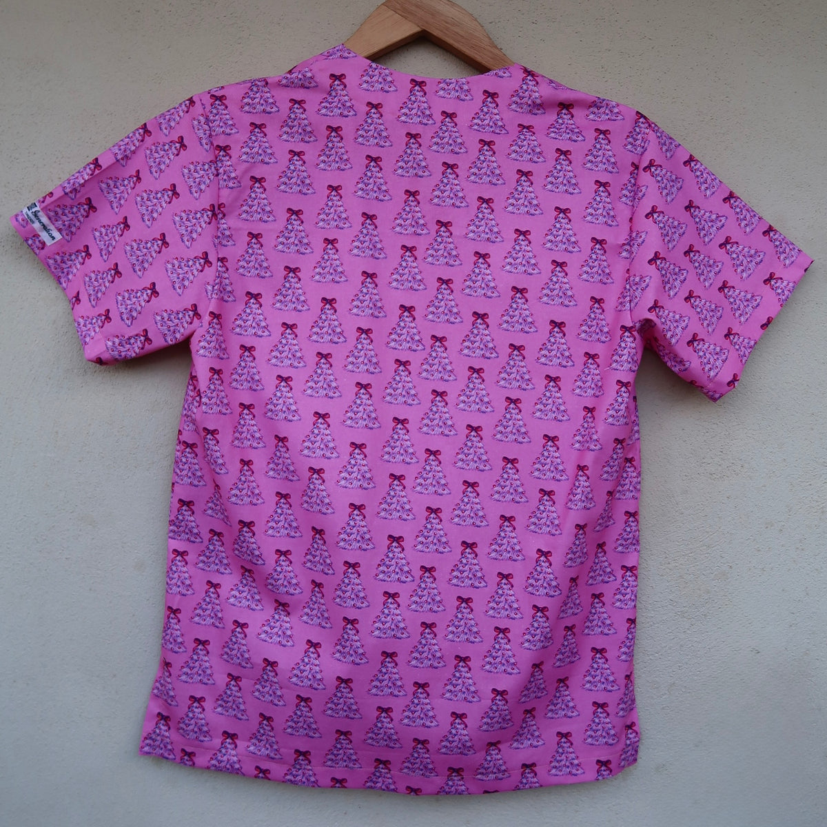 Pink Christmas Scrub Top 💗