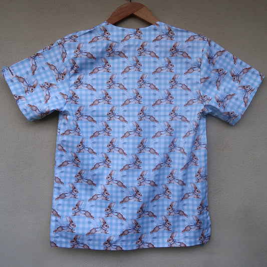 Blue Bunny Scrub Top 🩵🐰