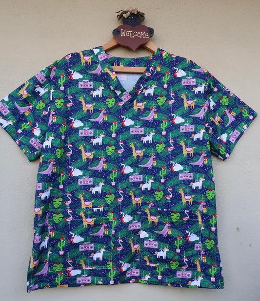 Christmas Ornaments Scrub Top 🎄 (L only)