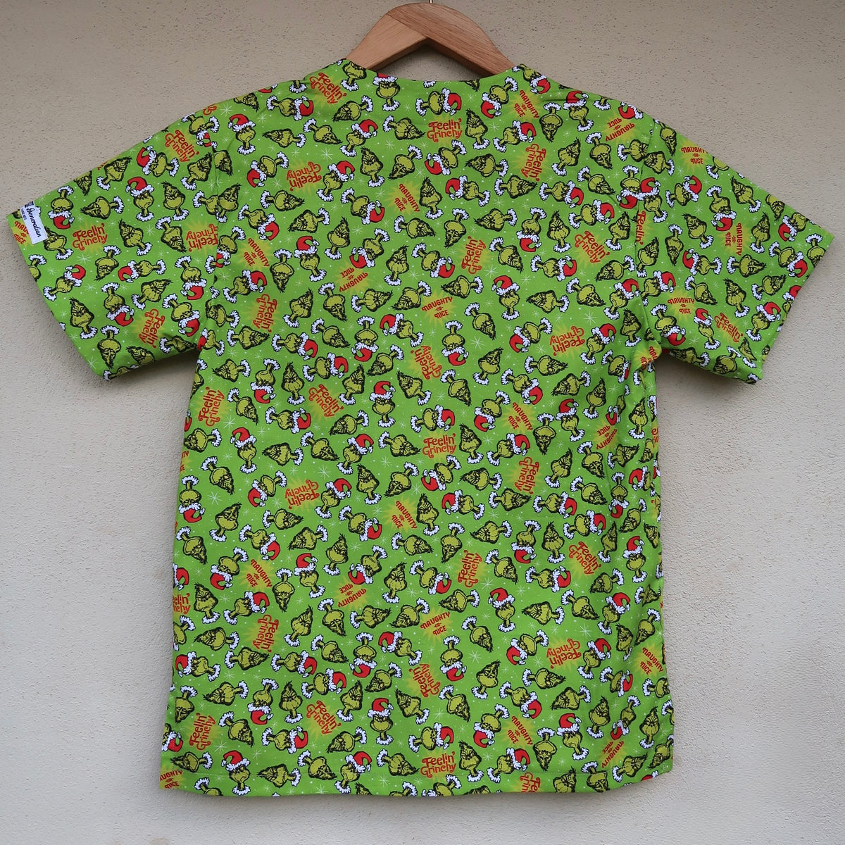 Green Grinch Scrub Top 🎄