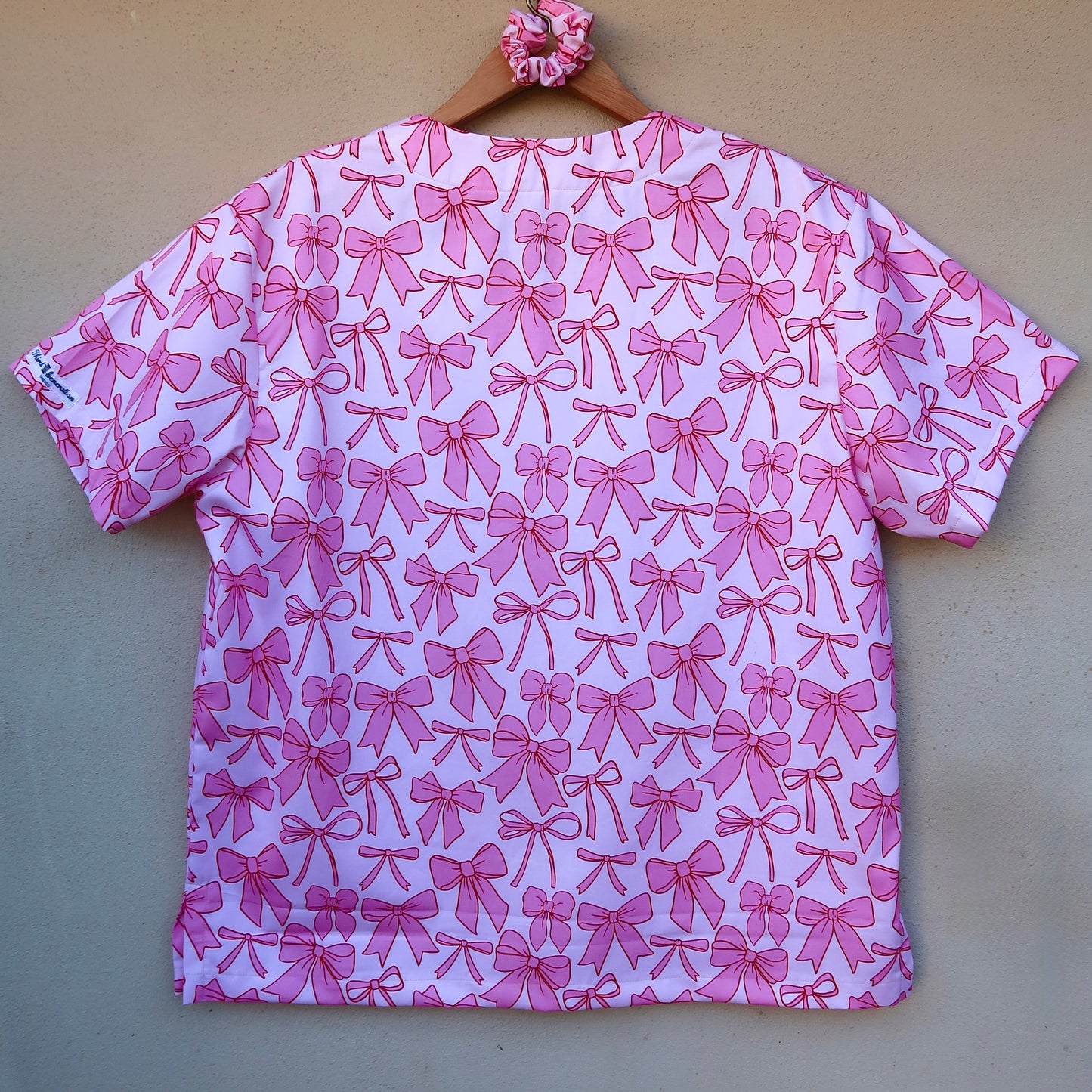 Pink Bow Scrub Top 🎀