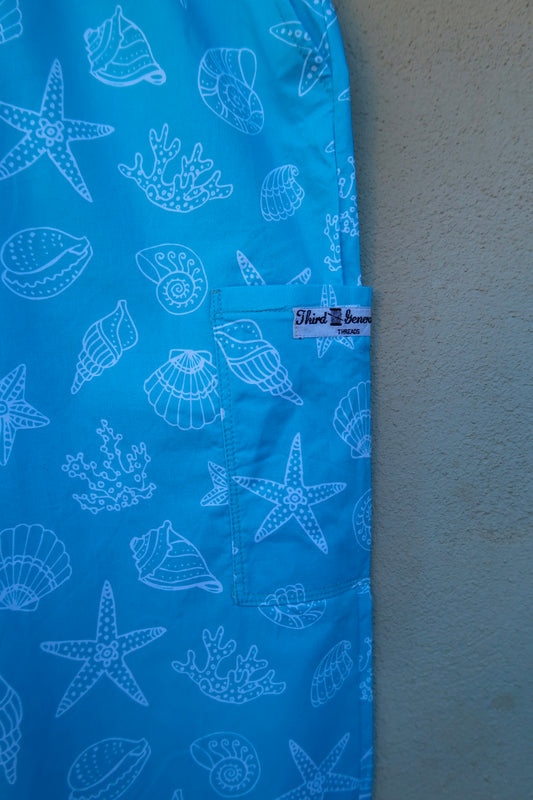 Shells Scrub Pant 🐚🩵