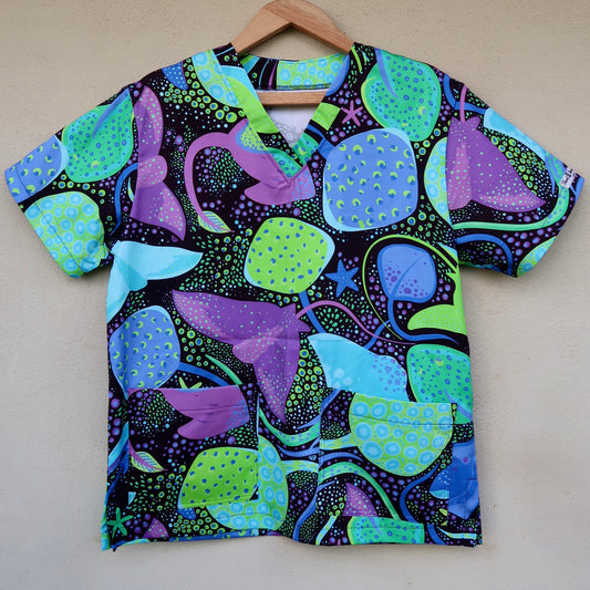 Stingray Scrub Top 💚🩵