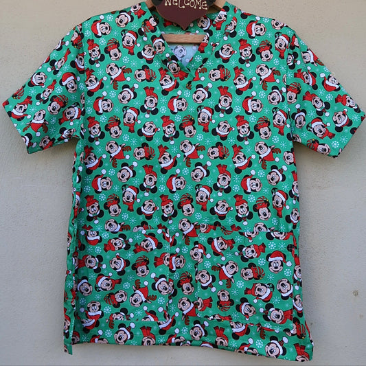 Mickey Mouse Christmas Scrub Top 🐭🎄 (M only)