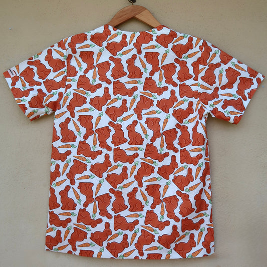 Chocolate Bunny Scrub Top 🍫🐇(XS only)