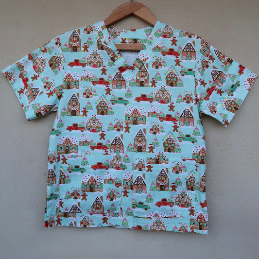 Mint Christmas Scrub Top🎄