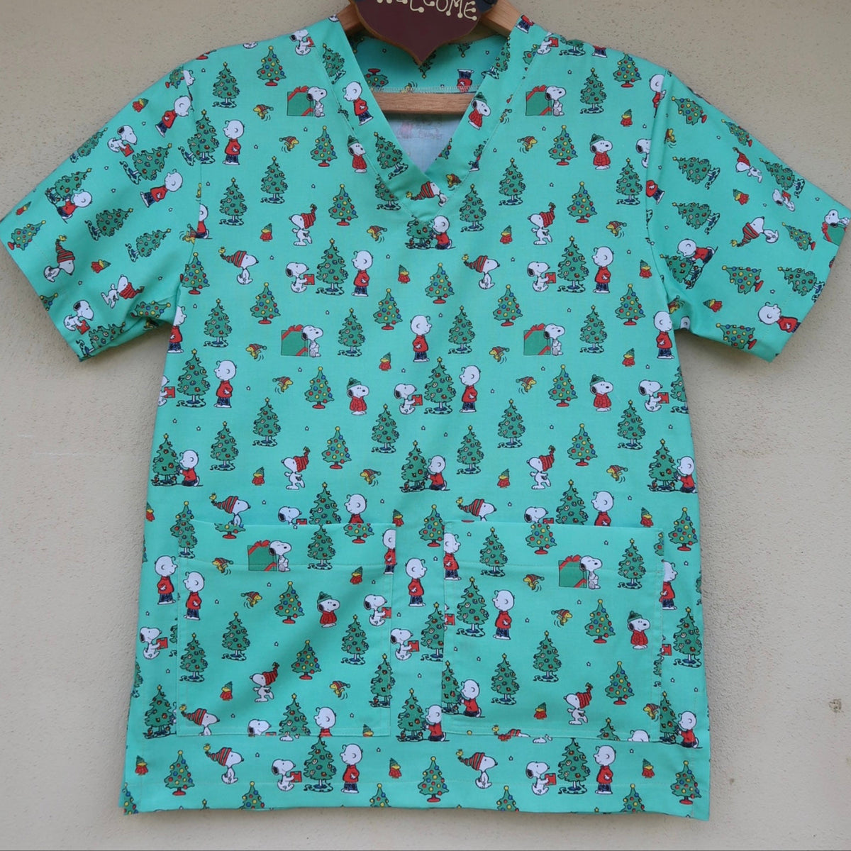 Snoopy Christmas Scrub Top 🎄