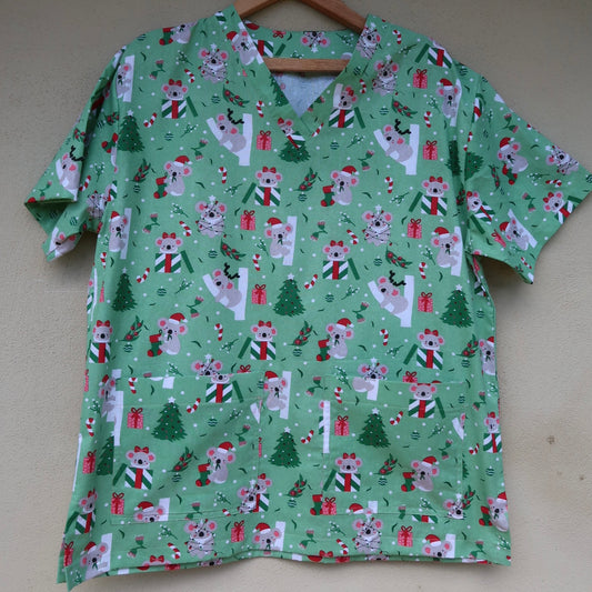 Christmas Koala Scrub Top 🐨🎄