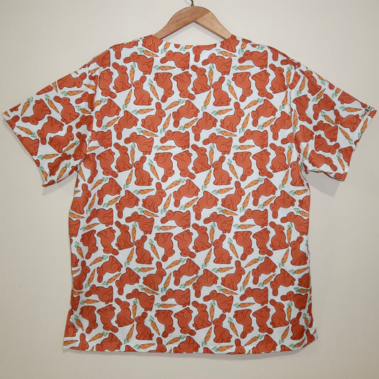 Chocolate Bunny Scrub Top 🍫🐇(XS only)