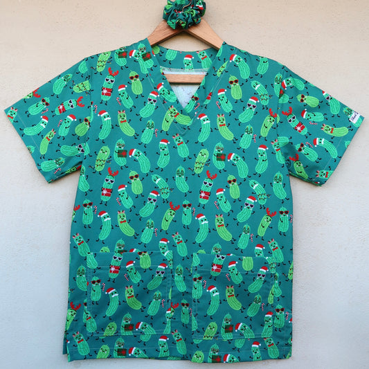 Chrissy Pickle Scrub Top 🥒