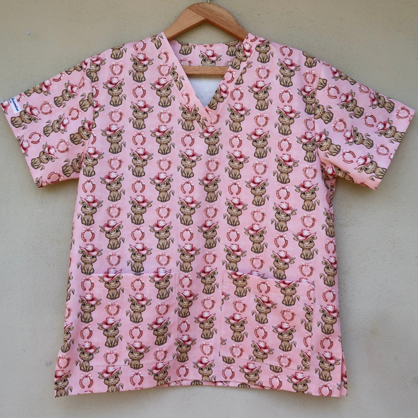Cowgirl Highland Scrub Top 🎀