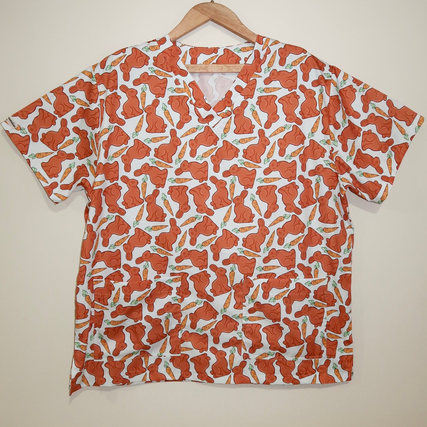 Chocolate Bunny Scrub Top 🍫🐇(XS only)