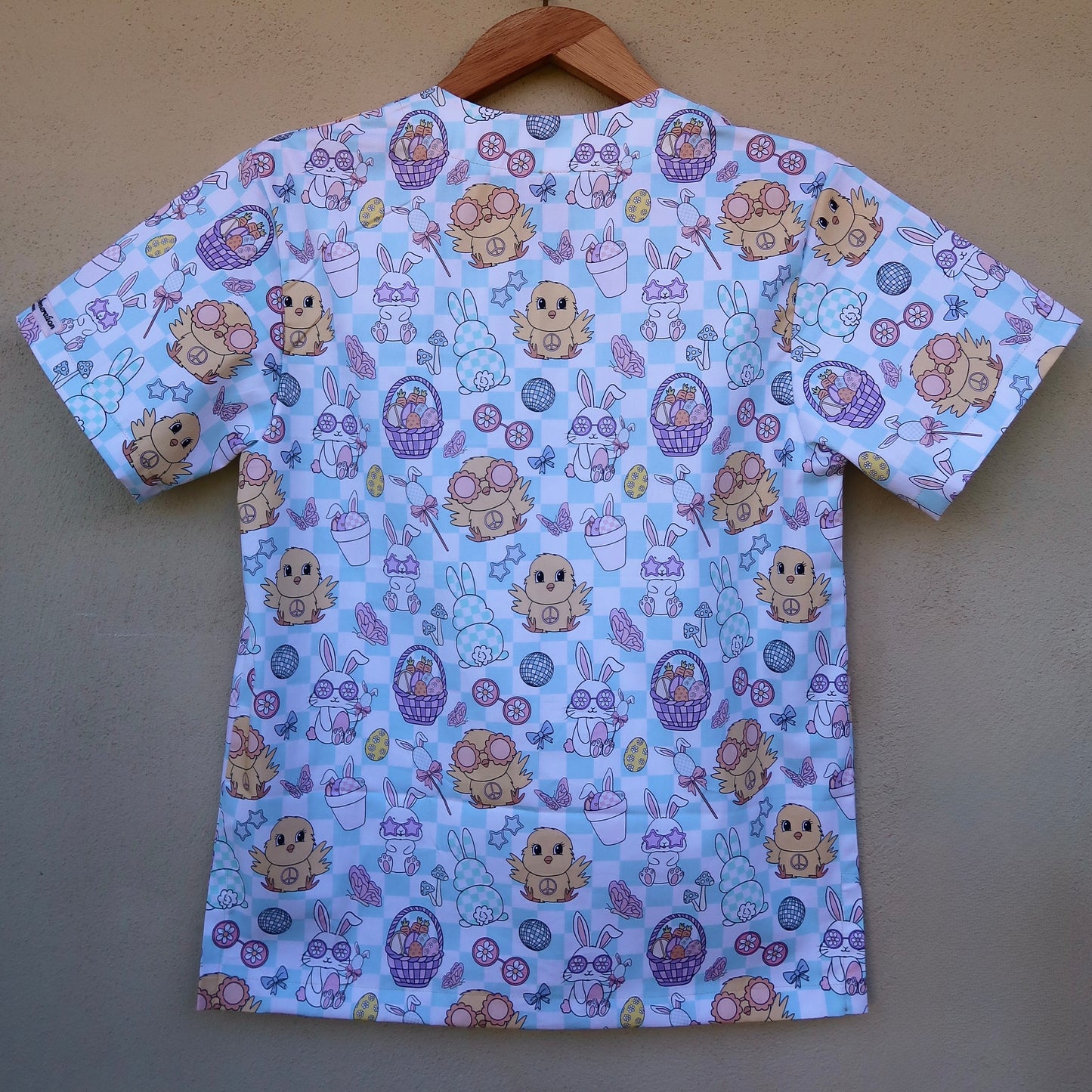Blue Easter Scrub Top 🐣