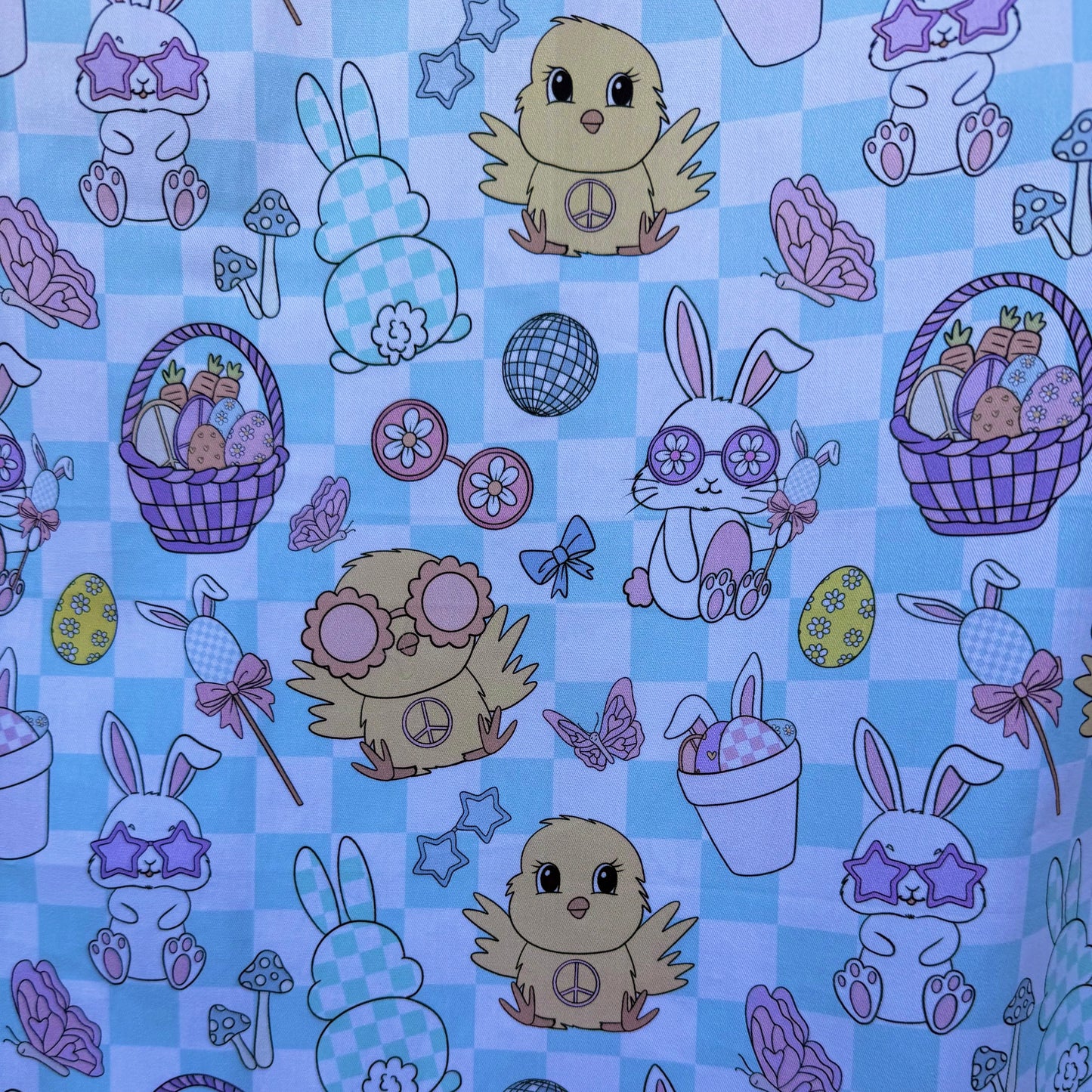 Blue Easter Scrub Top 🐣