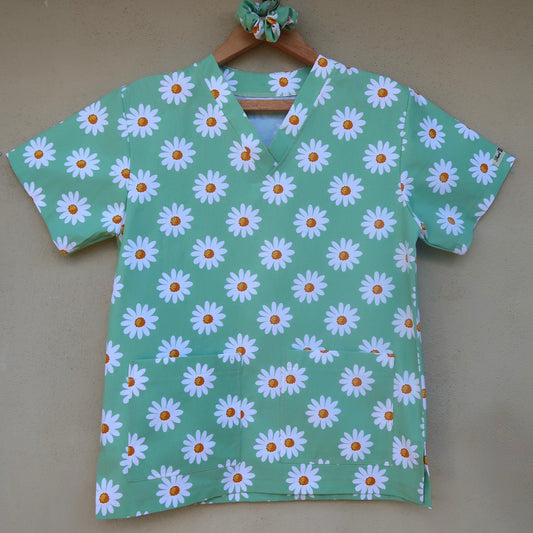 Mint Daisy Scrub Top 🌼