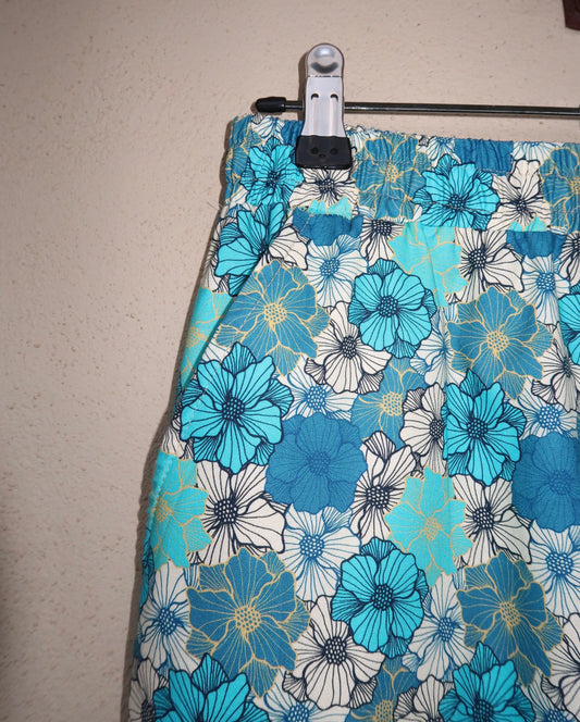 70s Wallpaper Scrub Pant 🩵💙