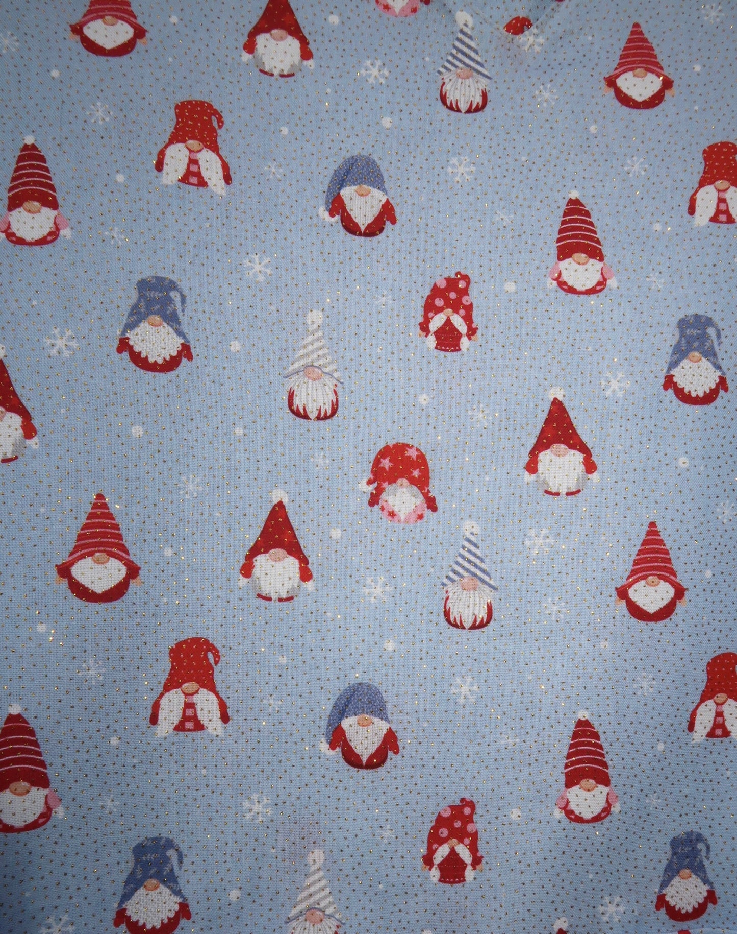 Sparkle Gnomes Scrub Top 🎄