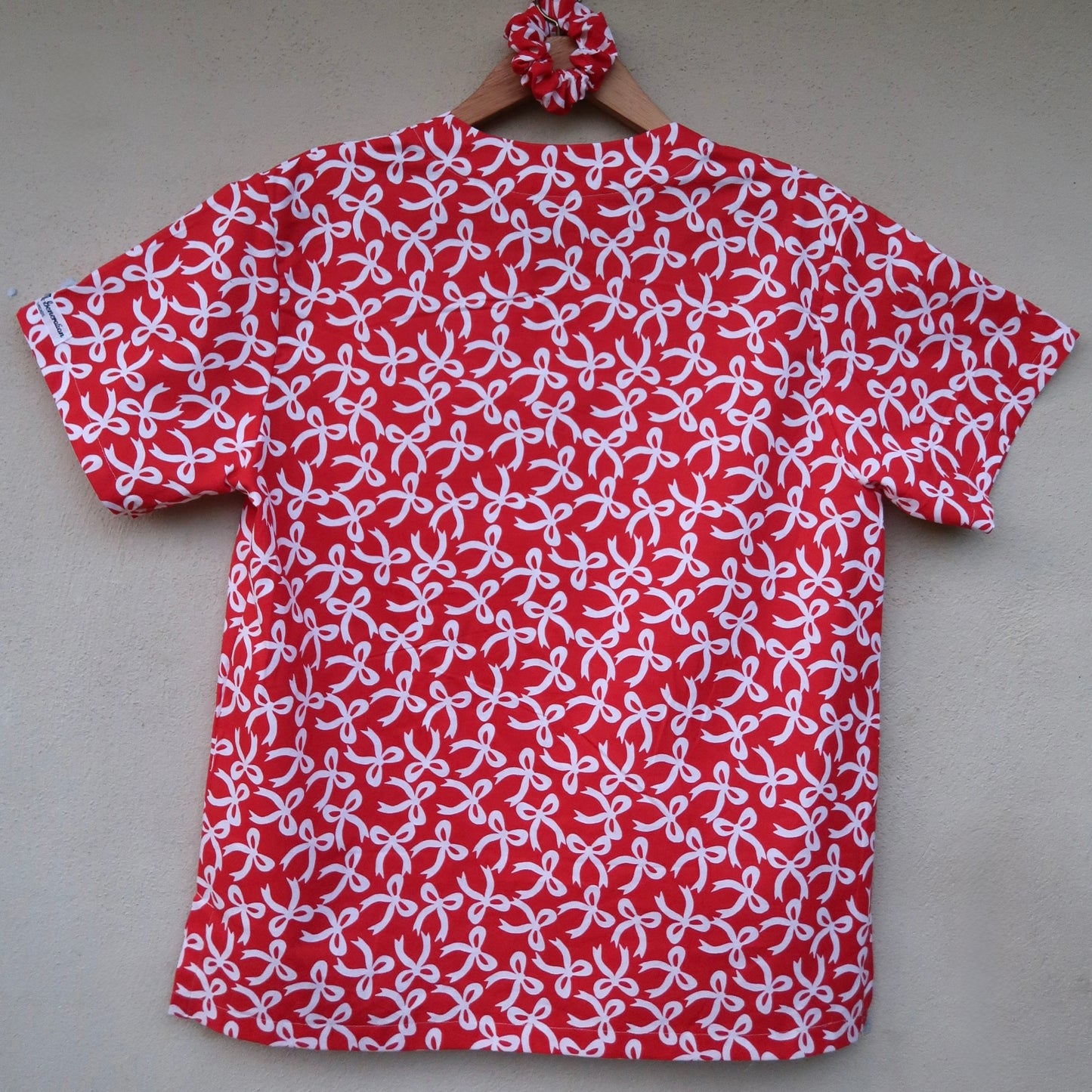 Red Bow Scrub Top ❤️