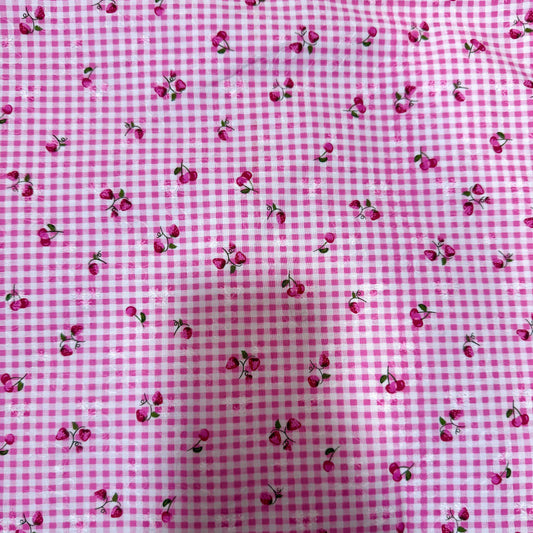 Pink Embroidered Scrub *Pant* 🍒🍓