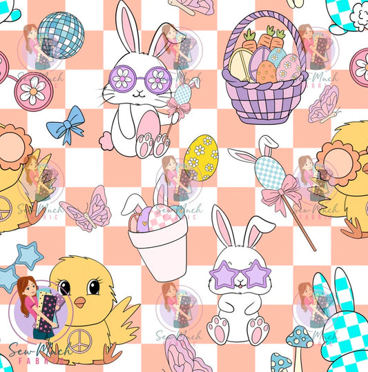 Peach Easter Scrub Top 🐰